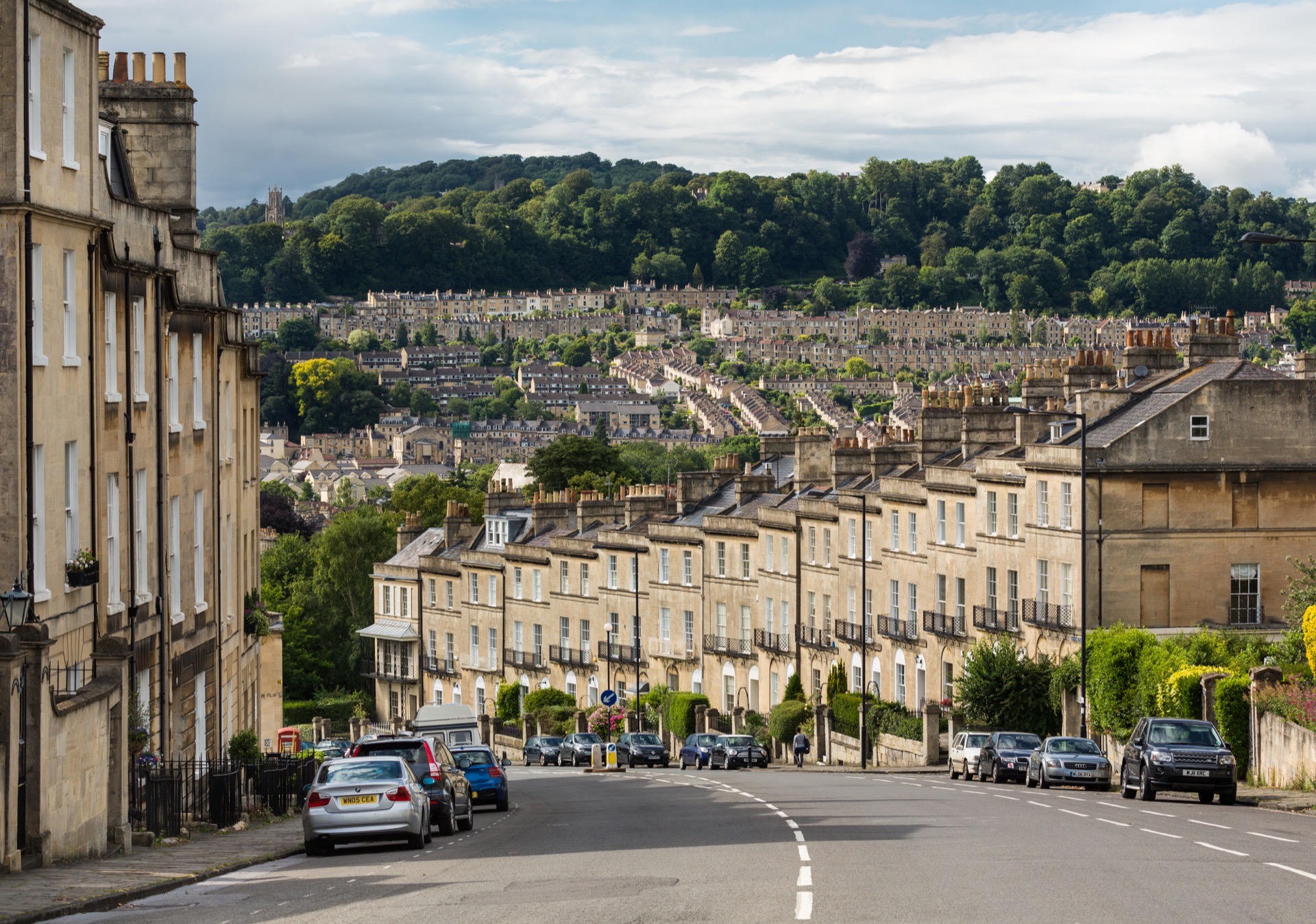 Bathwick Hill, Bath — Georgian architecture overlooking the city